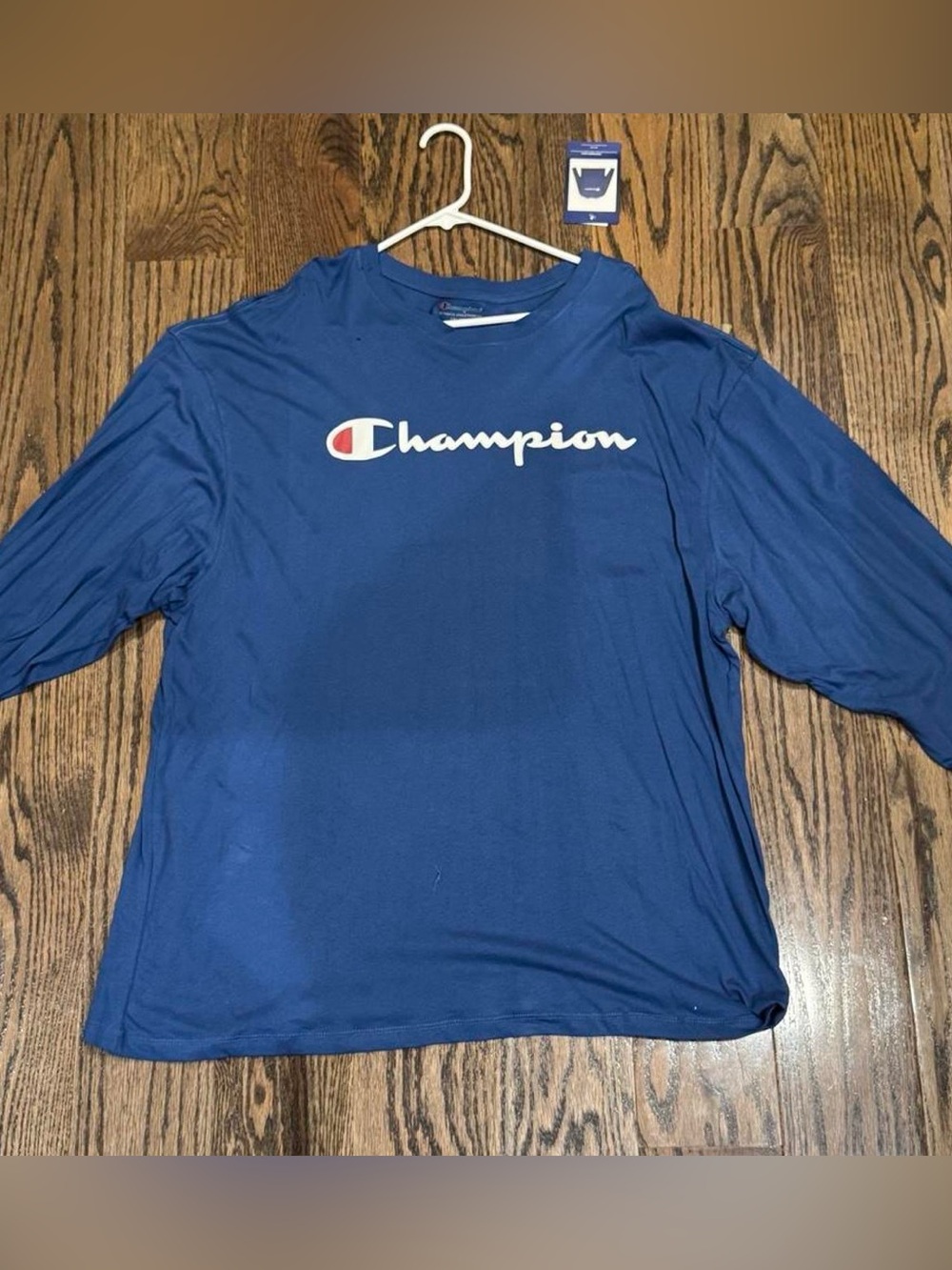 Champion blue long sleeve shirt with white logo BRAND NEW Size XXL #athleisure